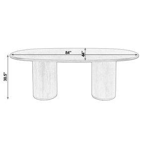 Butler Specialty Butler Kersten Oval Double Pedestal Dining Table in Coffee Brown — Seats 8, Durable Scratch-Resistant Finish 84"W x 44"D x 30.5"H 5987059