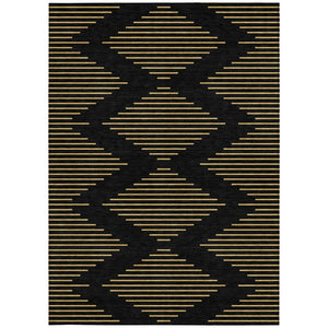 Homeroots 3' Aqua And Green Geometric Washable Area Rug For Indoor And Outdoor Spaces – Durable And Stylish Decor 5' X 8' Polyester 598723