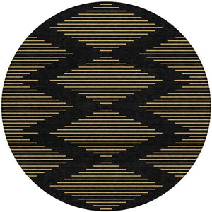 Homeroots 3' Aqua And Green Geometric Washable Area Rug For Indoor And Outdoor Spaces – Durable And Stylish Decor 8' Round Polyester 598724