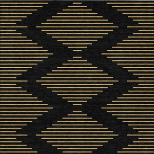 Homeroots 3' Aqua And Green Geometric Washable Area Rug For Indoor And Outdoor Spaces – Durable And Stylish Decor 9' X 12' Polyester 598726