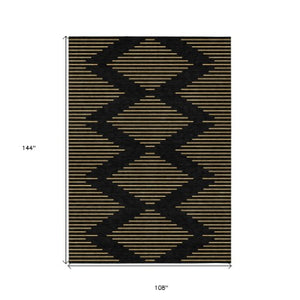 Homeroots 3' Aqua And Green Geometric Washable Area Rug For Indoor And Outdoor Spaces – Durable And Stylish Decor 9' X 12' Polyester 598726