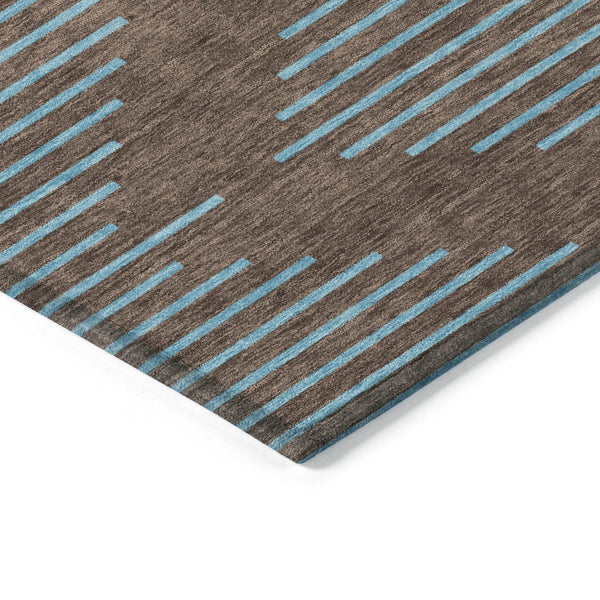Homeroots 3' Aqua And Green Geometric Washable Area Rug For Indoor And Outdoor Spaces – Durable And Stylish Decor 10' X 14' Polyester 598733