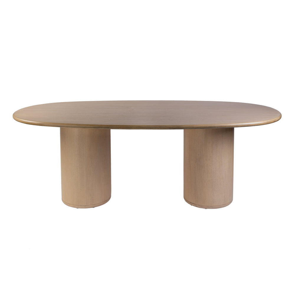 Butler Specialty Butler Kersten 84" Oval Double Pedestal Dining Table in Light Driftwood — Seats 8, Scratch-Resistant Finish 5987506