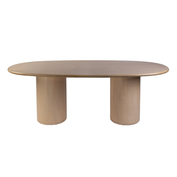 Butler Specialty Butler Kersten 84" Oval Double Pedestal Dining Table in Light Driftwood — Seats 8, Scratch-Resistant Finish 5987506