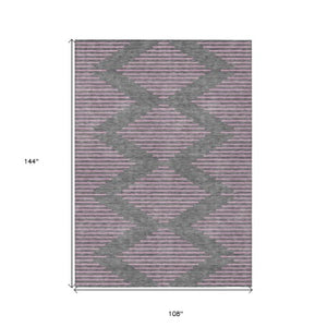 Homeroots 3' Aqua And Green Geometric Washable Area Rug For Indoor And Outdoor Spaces – Durable And Stylish Decor 9' X 12' Polyester 598750