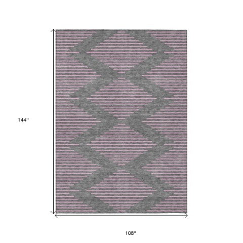 Homeroots 3' Aqua And Green Geometric Washable Area Rug For Indoor And Outdoor Spaces – Durable And Stylish Decor 9' X 12' Polyester 598750