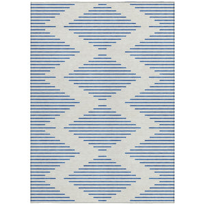 Homeroots 3' Aqua And Green Geometric Washable Area Rug For Indoor And Outdoor Spaces – Durable And Stylish Decor 3' X 5' Polyester 598752