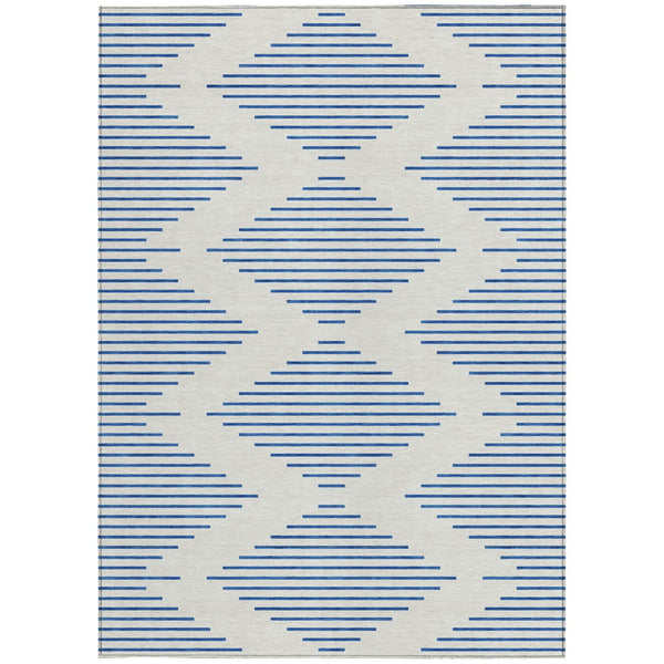 Homeroots 3' Aqua And Green Geometric Washable Area Rug For Indoor And Outdoor Spaces – Durable And Stylish Decor 3' X 5' Polyester 598752