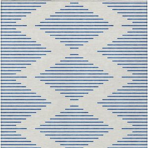 Homeroots 3' Aqua And Green Geometric Washable Area Rug For Indoor And Outdoor Spaces – Durable And Stylish Decor 9' X 12' Polyester 598756