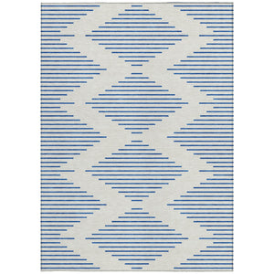 Homeroots 3' Aqua And Green Geometric Washable Area Rug For Indoor And Outdoor Spaces – Durable And Stylish Decor 10' X 14' Polyester 598757