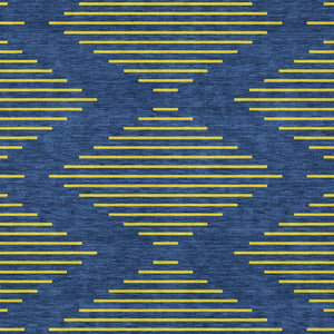 Homeroots 3' Aqua And Green Geometric Washable Area Rug For Indoor And Outdoor Spaces – Durable And Stylish Decor 5' X 8' Polyester 598759