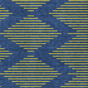 Homeroots 3' Aqua And Green Geometric Washable Area Rug For Indoor And Outdoor Spaces – Durable And Stylish Decor 9' X 12' Polyester 598762