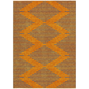 Homeroots 3' Aqua And Green Geometric Washable Area Rug For Indoor And Outdoor Spaces – Durable And Stylish Decor 5' X 8' Polyester 598765