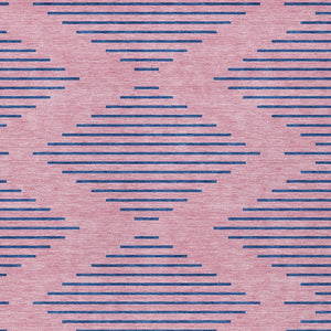 Homeroots 3' Aqua And Green Geometric Washable Area Rug For Indoor And Outdoor Spaces – Durable And Stylish Decor 5' X 8' Polyester 598771