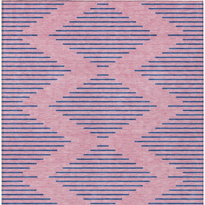 Homeroots 3' Aqua And Green Geometric Washable Area Rug For Indoor And Outdoor Spaces – Durable And Stylish Decor 9' X 12' Polyester 598774