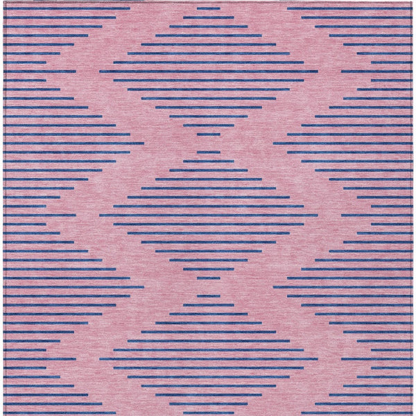 Homeroots 3' Aqua And Green Geometric Washable Area Rug For Indoor And Outdoor Spaces – Durable And Stylish Decor 9' X 12' Polyester 598774