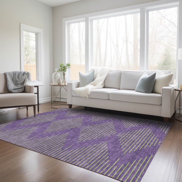 Homeroots 3' Aqua And Green Geometric Washable Area Rug For Indoor And Outdoor Spaces – Durable And Stylish Decor 10' X 14' Polyester 598781