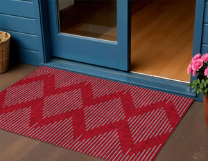 Homeroots 3' Aqua And Green Geometric Washable Area Rug For Indoor And Outdoor Spaces – Durable And Stylish Decor 3' X 5' Polyester 598782