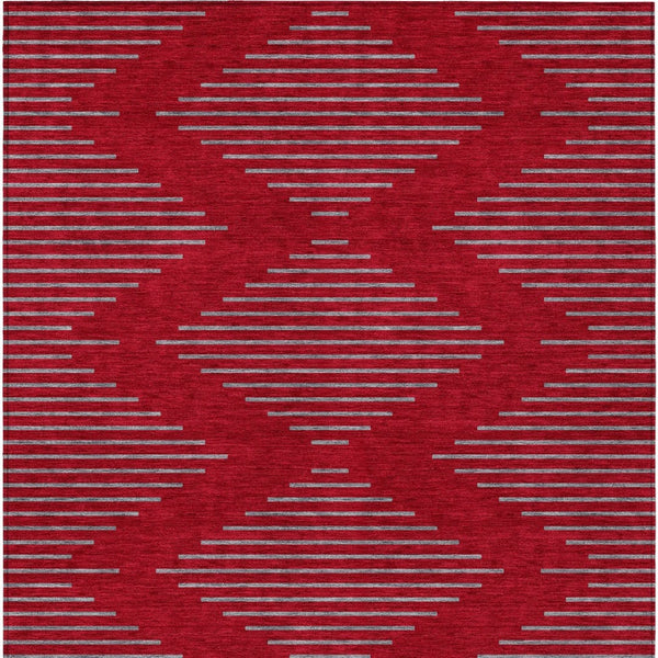 Homeroots 3' Aqua And Green Geometric Washable Area Rug For Indoor And Outdoor Spaces – Durable And Stylish Decor 5' X 8' Polyester 598783