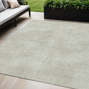 Homeroots 3' Beige Washable Indoor Outdoor Area Rug - Durable, Stain Resistant, Perfect For High Traffic Spaces 5' X 8' Polyester 598795