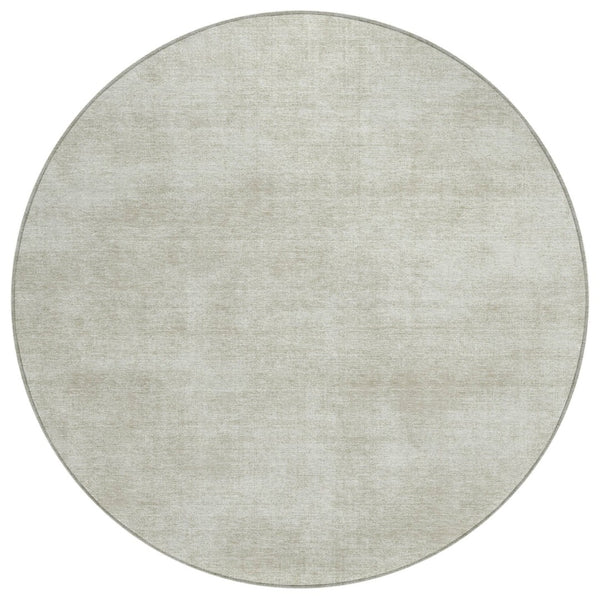 HomeRoots 5' Beige Washable Area Rug for Indoor and Outdoor Spaces - Durable, Stylish, Easy-Care Design 8' Round 598796
