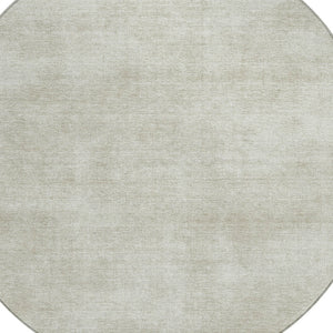 Homeroots 3' Beige Washable Indoor Outdoor Area Rug - Durable, Stain Resistant, Perfect For High Traffic Spaces 8' Round Polyester 598796