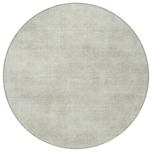 Homeroots 3' Beige Washable Indoor Outdoor Area Rug - Durable, Stain Resistant, Perfect For High Traffic Spaces 8' Round Polyester 598796