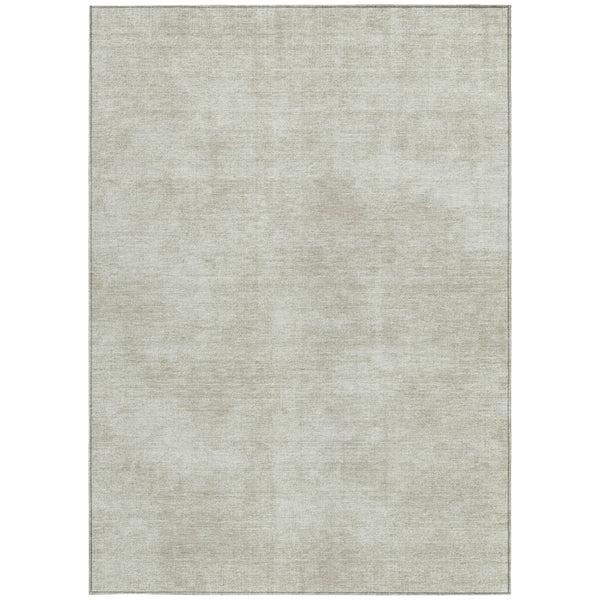 Homeroots 3' Beige Washable Indoor Outdoor Area Rug - Durable, Stain Resistant, Perfect For High Traffic Spaces 8' X 10' Polyester 598797