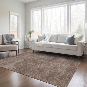 HomeRoots 5' Brown Washable Area Rug - Durable Indoor/Outdoor Design, Stain-Resistant, Easy to Clean & Stylish 5' X 8' 598801