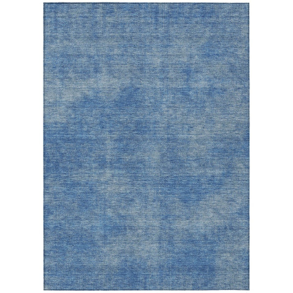 HomeRoots 5' Durable Blue Washable Indoor Outdoor Area Rug - Versatile, Stain-Resistant, Easy-Care Design 5' X 8' 598807