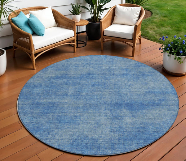 Homeroots 3' Beige Washable Indoor Outdoor Area Rug - Durable, Stain Resistant, Perfect For High Traffic Spaces 8' Round Polyester 598808
