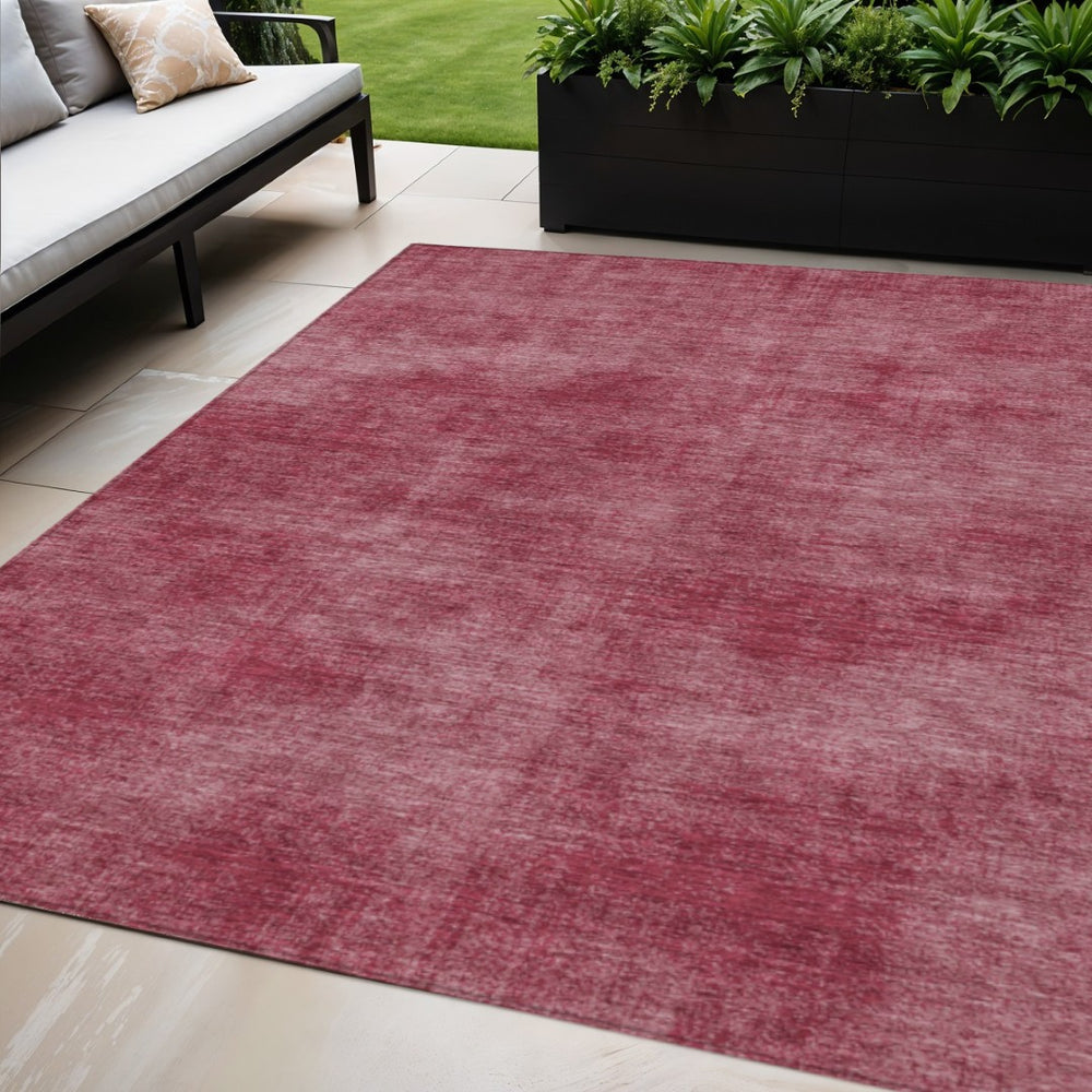 HomeRoots 5' Vibrant Red Washable Area Rug for Indoor and Outdoor Spaces - Durable, Stylish, and Easy Care 5' X 8' 598813