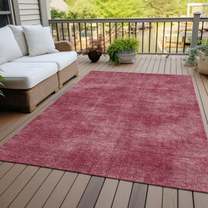 HomeRoots 5' Vibrant Red Washable Area Rug for Indoor and Outdoor Spaces - Durable, Stylish, and Easy Care 5' X 8' 598813