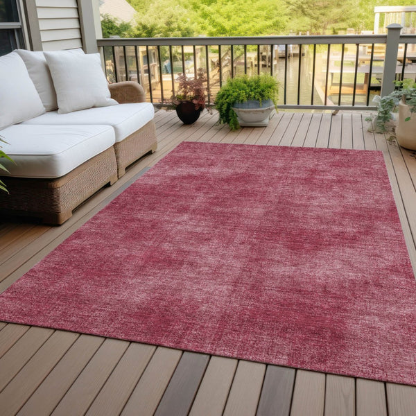 HomeRoots 5' Vibrant Red Washable Area Rug for Indoor and Outdoor Spaces - Durable, Stylish, and Easy Care 5' X 8' 598813
