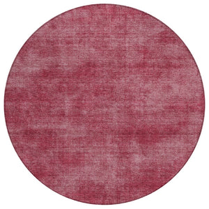 HomeRoots 5' Vibrant Red Washable Area Rug for Indoor and Outdoor Spaces - Durable, Stylish, and Easy Care 8' Round 598814