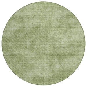 HomeRoots 5' Green Washable Area Rug for Indoor & Outdoor Use – Stylish, Durable, Stain-Resistant Design 8' Round 598820