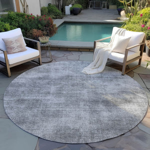 Homeroots 3' Beige Washable Indoor Outdoor Area Rug - Durable, Stain Resistant, Perfect For High Traffic Spaces 8' Round Polyester 598826