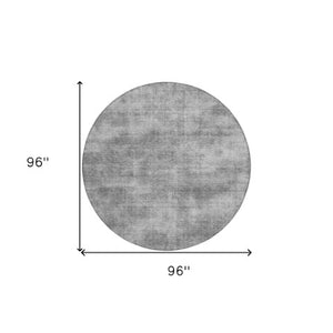 Homeroots 3' Beige Washable Indoor Outdoor Area Rug - Durable, Stain Resistant, Perfect For High Traffic Spaces 8' Round Polyester 598826