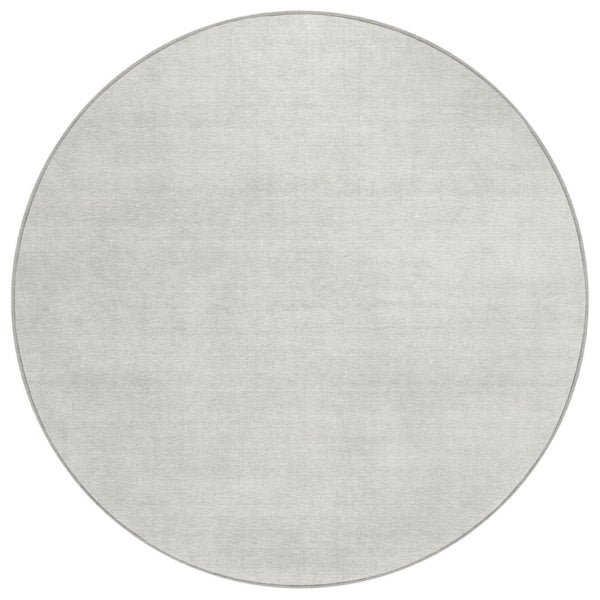 HomeRoots 5' Ivory Washable Indoor Outdoor Area Rug - Stylish, Durable, and Easy-Care for Any Space! 8' Round 598832