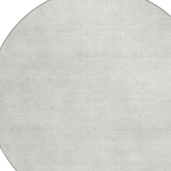 Homeroots 3' Beige Washable Indoor Outdoor Area Rug - Durable, Stain Resistant, Perfect For High Traffic Spaces 8' Round Polyester 598832