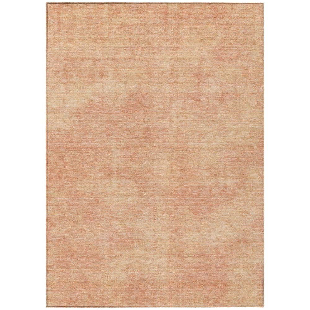 HomeRoots 5' Versatile Peach Washable Area Rug for Indoor & Outdoor Use - Durable, Stylish, Easy Care Solution 5' X 8' 598837