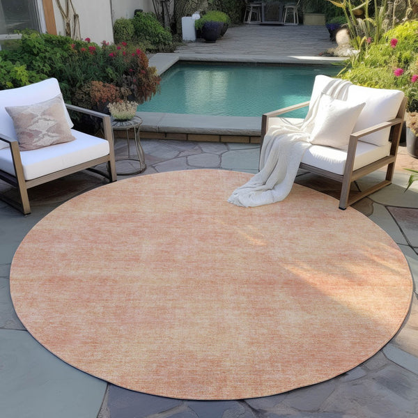 Homeroots 3' Beige Washable Indoor Outdoor Area Rug - Durable, Stain Resistant, Perfect For High Traffic Spaces 8' Round Polyester 598838