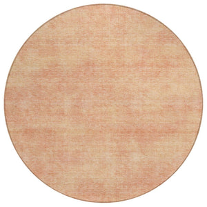 HomeRoots 5' Versatile Peach Washable Area Rug for Indoor & Outdoor Use - Durable, Stylish, Easy Care Solution 8' Round 598838