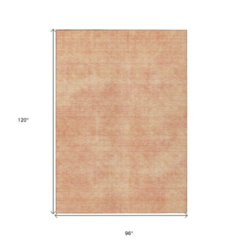 Homeroots 3' Beige Washable Indoor Outdoor Area Rug - Durable, Stain Resistant, Perfect For High Traffic Spaces 8' X 10' Polyester 598839