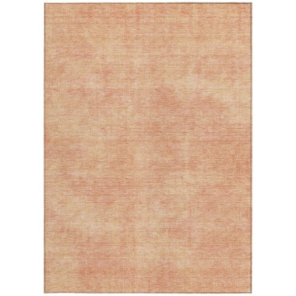 HomeRoots 5' Versatile Peach Washable Area Rug for Indoor & Outdoor Use - Durable, Stylish, Easy Care Solution 10' X 14' 598841