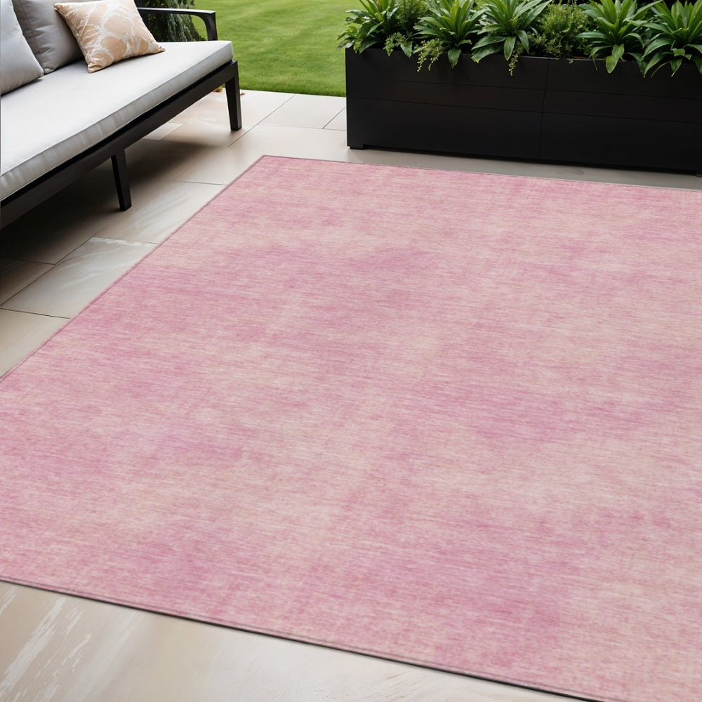 HomeRoots 5' Pink Washable Area Rug - Soft, Stain-Resistant Design for Indoor & Outdoor Spaces, Easy Care! 5' X 8' 598843