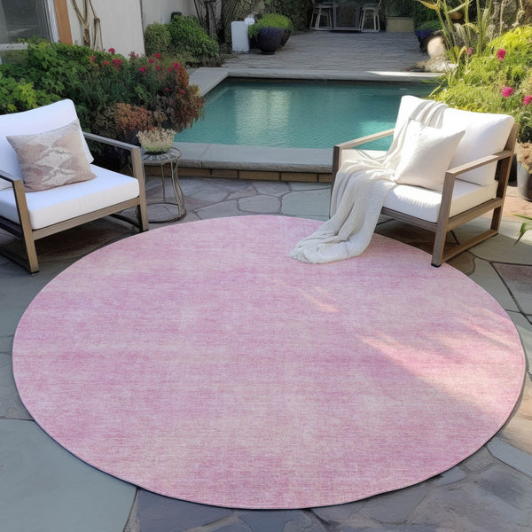 Homeroots 3' Beige Washable Indoor Outdoor Area Rug - Durable, Stain Resistant, Perfect For High Traffic Spaces 8' Round Polyester 598844