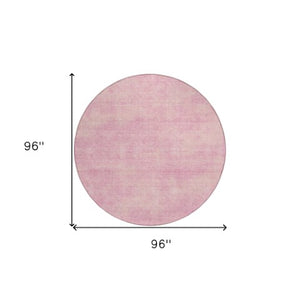 Homeroots 3' Beige Washable Indoor Outdoor Area Rug - Durable, Stain Resistant, Perfect For High Traffic Spaces 8' Round Polyester 598844