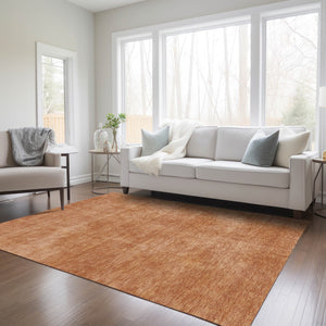 Homeroots 3' Beige Washable Indoor Outdoor Area Rug - Durable, Stain Resistant, Perfect For High Traffic Spaces 3' X 5' Polyester 598848