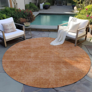 Homeroots 3' Beige Washable Indoor Outdoor Area Rug - Durable, Stain Resistant, Perfect For High Traffic Spaces 8' Round Polyester 598850
